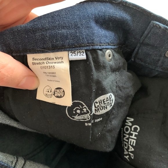 Cheap Monday Nasty Gal Dark Blue Skinny Jeans Jegging - Picture 4 of 5